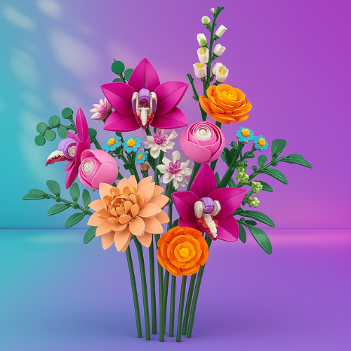 Romantic Bricks Flower Bouquet