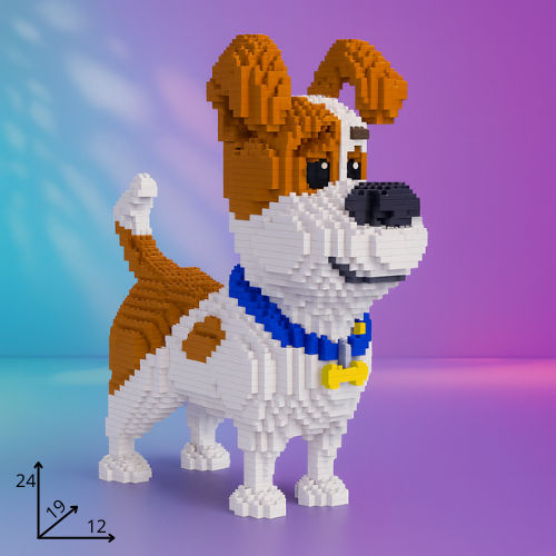 Dog Micro Bricks Figure