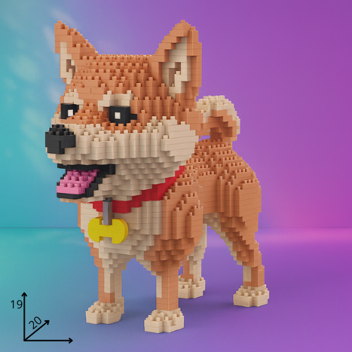 Dog Micro Bricks Figure