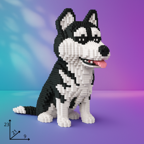 Dog Micro Bricks Figure