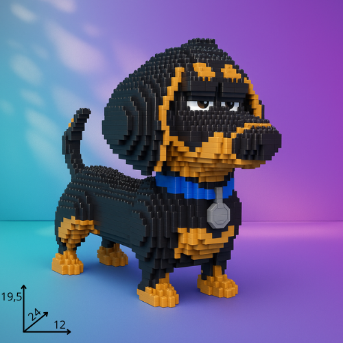 Dog Micro Bricks Figure