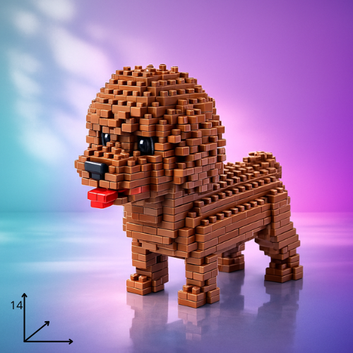 Dog Micro Bricks Figure 2