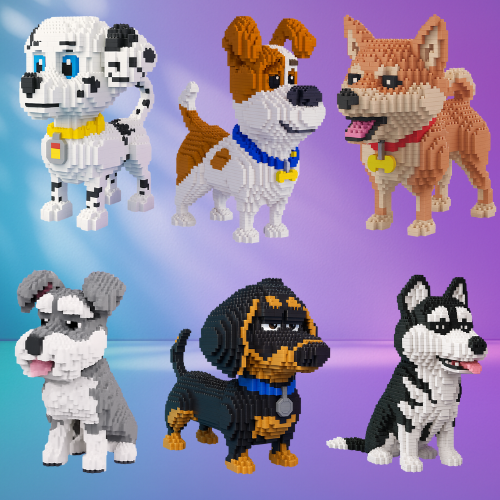 Dog Micro Bricks Figure