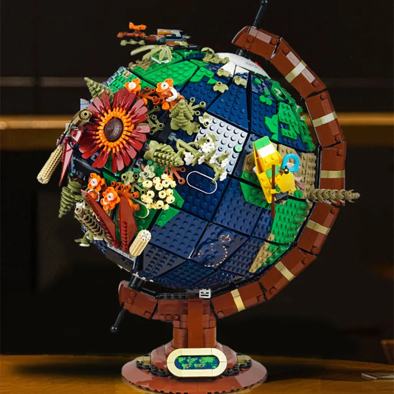 Earth Globe Bricks Model