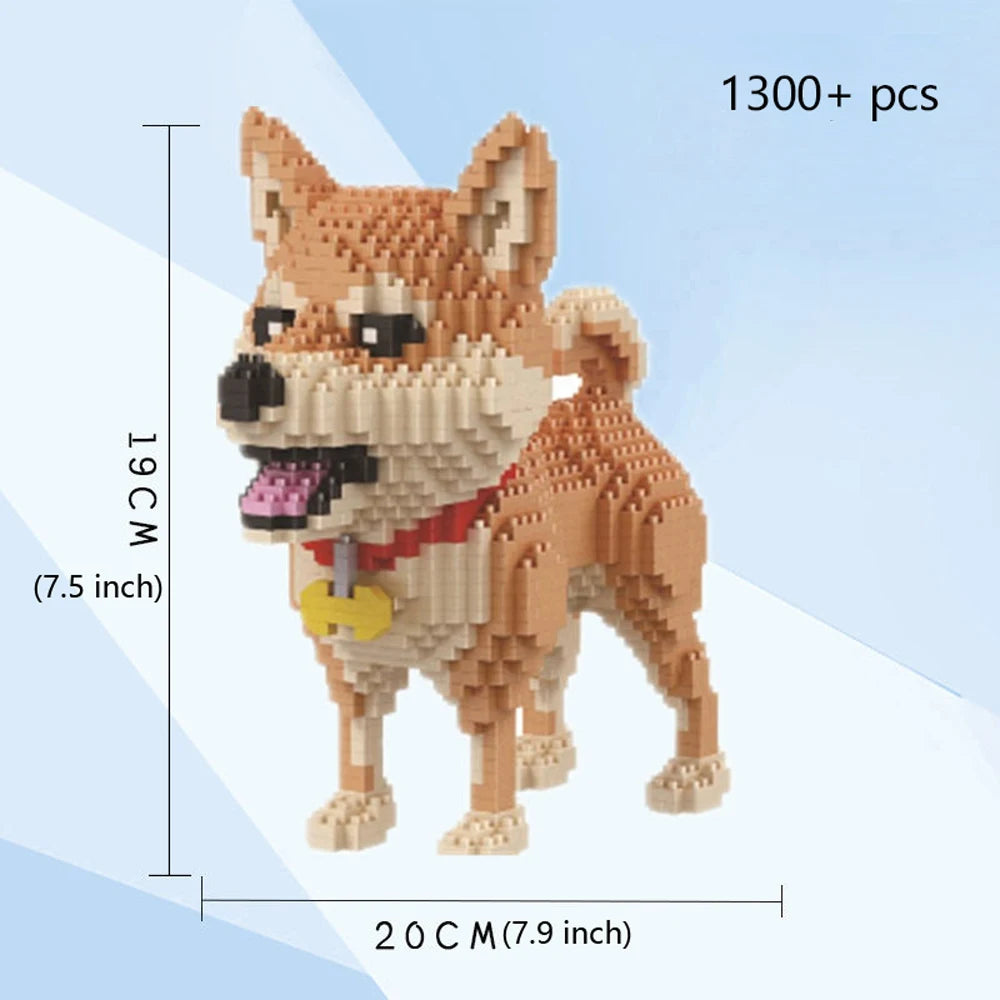 Dog Micro Bricks Figure